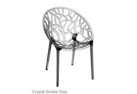 mini: Krzesło Crystal czarne - przezroczyste