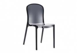 mini: Krzesło Victoria czarne - przezroczyste
