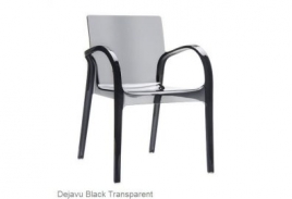 mini: Krzesło Dejavu czarne - transparentne