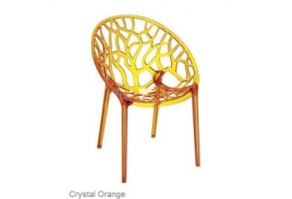 mini: Krzesło Crystal pomarańczowe - przezroczyste
