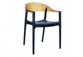 mini: Krzesło Carmen czarno-bursztynowe