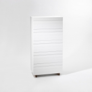 mini: WHITE komoda 5 szuflad