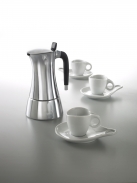 mini: Zestaw kawiarka 3cup + 3 filiżanki do kawy ze spodkami MILLA Casa Bugatti
