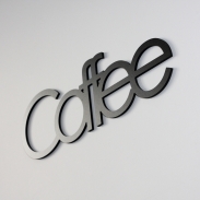 mini: Napis na ścianę czarny Coffee DekoSign