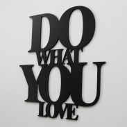 mini: Napis na ścianę czarny Do What You Love DekoSign
