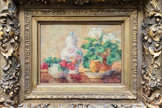 Aukcja obrazu Olgi Boznańskiej „Martwa natura z kwiatami i naczyniami”