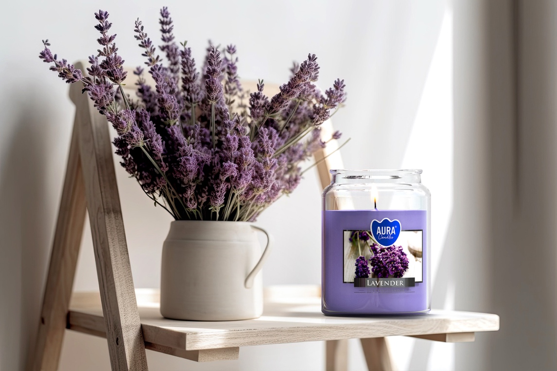Lawendowe świece zapachowe Aura Candles